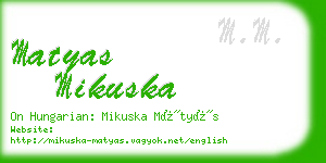 matyas mikuska business card